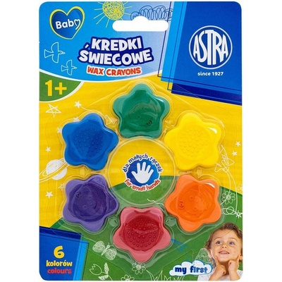 Astra voskové pastelky v tvare hviezdičiek 6 farieb Baby