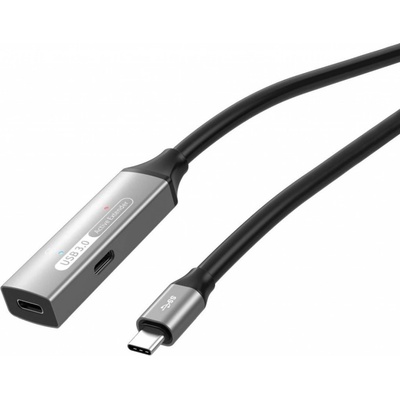 Premiumcord ku31rep5al USB-C repeater a prodlužovací Male-Female, 5Gbps, 5m, stříbrný