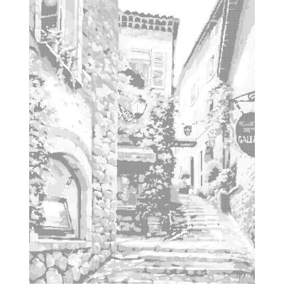 ZUTY Bodkovanie - STAROBYLÉ MESTEČKO Rámovanie: bez rámu a bez vypnutia plátna, Rozmer: 40x50 cm