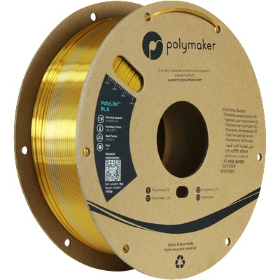 Polymaker PolyLite Dual Silk PLA Crown Gold-Silver - 1, 75 mm / 1000 g (PA03027)