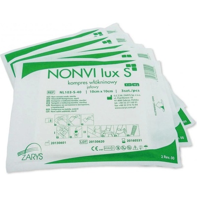 ZARYS NONVI LUX S, Netkaný sterilný obklad, 7, 5 cm x 7, 5 cm 25 ks x 5 ks