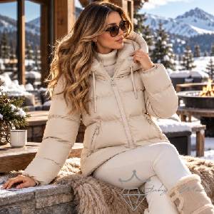  Дамско зимно яке с пухена качулка „Snow Charm в 2 цвята