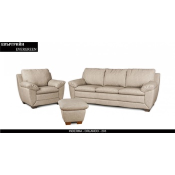 Image 1 of Rudi-an Диван тройка с Фотьойл и табуретка Evergreen BM, разтегателен диван