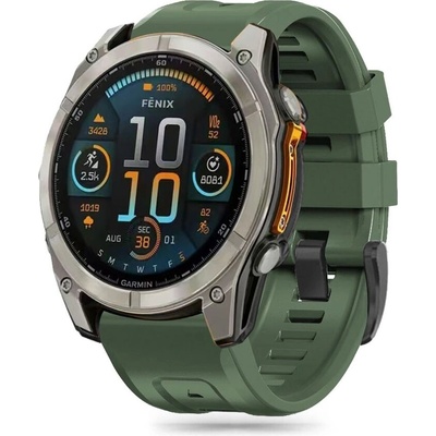 Tech-Protect Силиконова каишка за Garmin Fenix 5x / 5x Plus / 6x / 6x Pro / 7x / 8 (51mm) от Tech-Protect Silicone - Army Green (5906302376902)