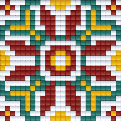 Bright Toys Мозайка с пиксели - Българска народна шевица, 24x24 пиксела - Мотив 16 (BE24016)