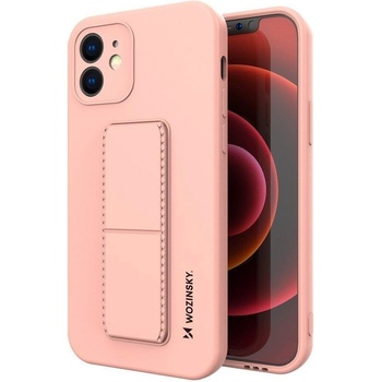Wozinsky Калъф за телефон Wozinsky Kickstand Flexible Silicone със стойка за iPhone XS Max, розов (9111201939882)