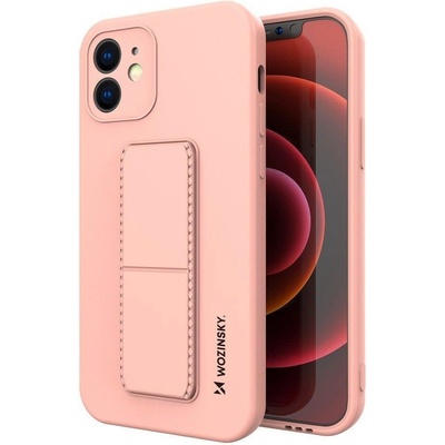 Wozinsky Калъф за телефон Wozinsky Kickstand Flexible Silicone със стойка за iPhone XS Max, розов (9111201939882)