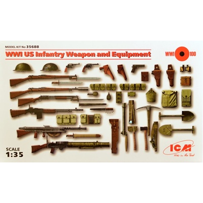 ICM US Infantry WWI Weapon and Equipment 1:35