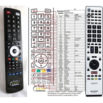 GENERAL SHARP GB075WJSA - съвместимо дистанционно управление на марката General (GB075WJSA)