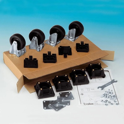 Ferplast Wheels kit for Atlas dog carriers - Комплект колела за кучешки клетки като Atlas 70 за средни и големи кучета