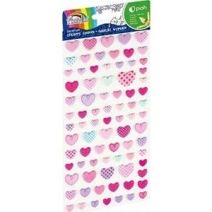 Fiorello Convex heart stickers pink GR-NP149 FIORELLO