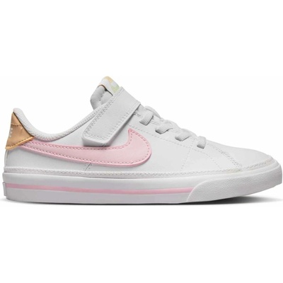 Nike detská obuv COURT LEGACY biela ružová oranžová