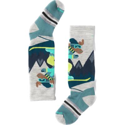 Smartwool Kids' Wintersport Full Cushion Mountain Moose OTC Socks sivá