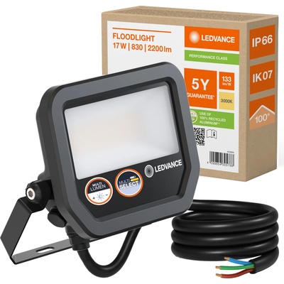 V-TAC LED projektor FLOOD PFM 20 P 17W/11W 2200lm/1465lm 3000K 830 PS SY100 černý 5 LET ZÁRUKA 4099854305788