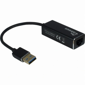 Inter-Tech Adapter USB3.0 > RJ45 Gigabit Lan 1000 MBit/s Inter-Tech Black (88885437) (88885437) (88885437)