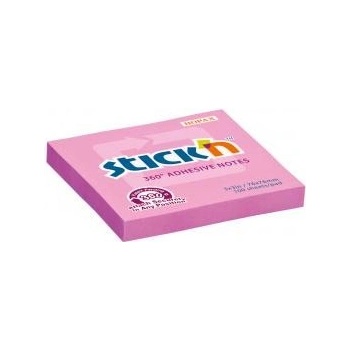 AZ Samolepiace bločky 360° 76x76mm ružové