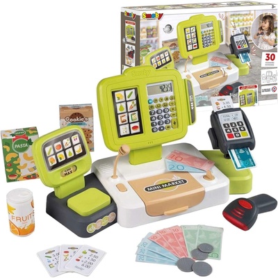 Smoby Pokladňa elektronická s váhou zelenosivá