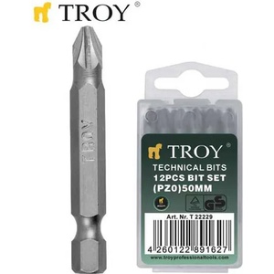 TROY Накрайници за отвертка (PZ3x50mm) (T 22232)