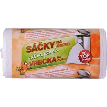 Vipor Pytle HDPE extra pevné 80l 10µm 40ks bílé