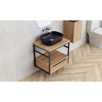 Inter Ceramic Мебел за баня с метална рамка 60 см, конзолна (плот/рафт/шкаф) (icp 6056-039 КОМО)