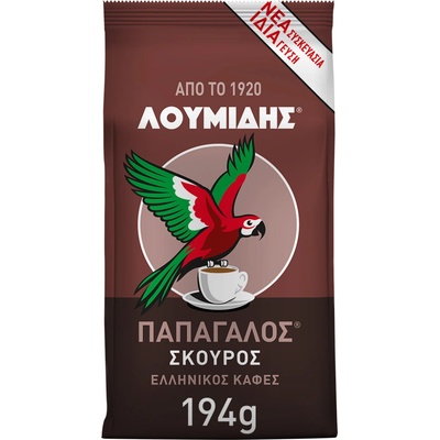 Loumidis Skoúros tmavá grecká káva do džezvy Papagalos 194 g