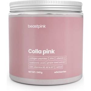 GymBeam BeastPink Colla Pink 240 g горски плодове