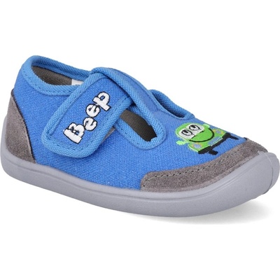 3F barefoot detské prezuvky Elf Texas auto modré