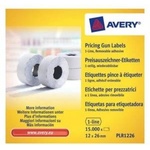Avery Zweckform Avery Price labels in roll for single end tag; removable; 1500 ethic. /roll; 10 rolls/pack; 12 x 26 mm, white