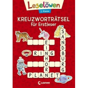 Leselöwen Kreuzworträtsel für Leseprofis - 2. Klasse (Rot) | Katrin Merle (2019)