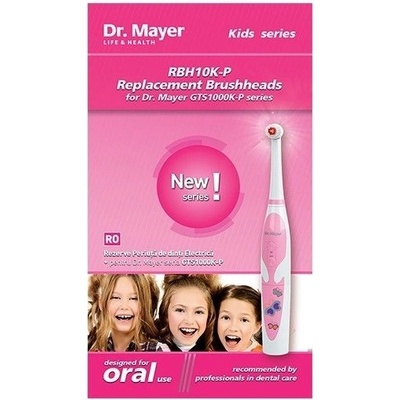 Dr. Mayer Резервна главa за детска електрическа четка за зъби Dr. Mayer GTS1000K , 2 бр , розови (RBH10K-P)