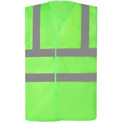 Yoko Hi-Vis síťovaná bezpečnostní vesta HVW120 limetková