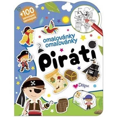 Omaľovánky so samolepkami Piráti