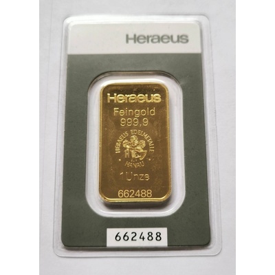 Heraeus zlatý slitek 1 oz