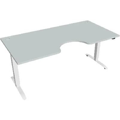 Hobis Office Pro psací stůl Motion MS ERGO 2 Šířka: 180 cm, Barva desky: šedá, Barva kovu: bílá RAL 9016 Šířka 120-180 cm / 27 barevných variant