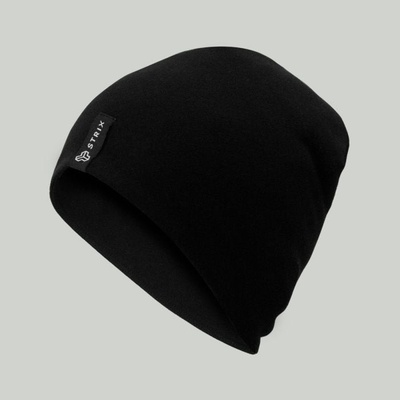 MERINO beanie STRIX černá