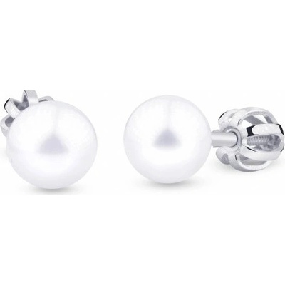 Cutie Jewellery Perlové náušnice z bieleho zlata Z3003/4/5 06 cm