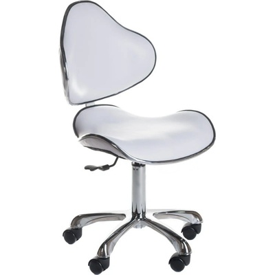 Beauty System kosmetický taburet s opěrkou BD-9933 bílá – Zboží Mobilmania