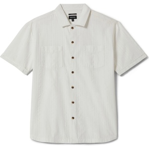 Brixton Мъжка риза с копчета Brixton The Vintage S/S Woven Shirt - Off White Jacquard Stripe - размер M (033-3015-0112)