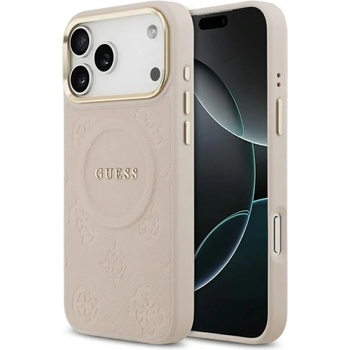 GUESS Калъф Guess Peony Hot Stamp MagSafe за iPhone 17 Pro Max - розов
