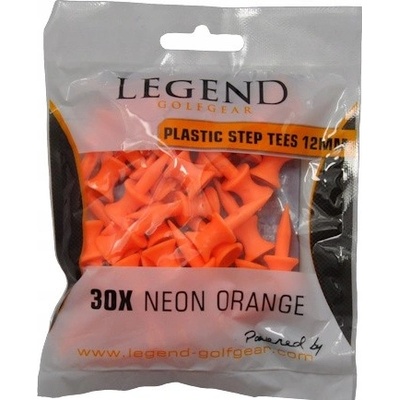 Legend Plastic Golf Step Tees 12mm 3ks oranžová