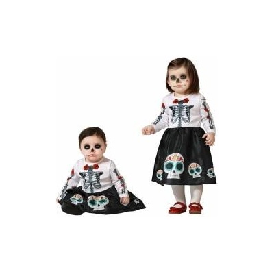 BigBuy Carnival Маскировъчен костюм за бебета Скелет Мексиканка Размер 6-12 месеца