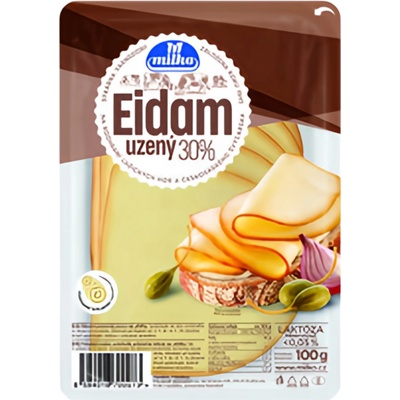 Milko Eidam plátky 30% uzený 100g