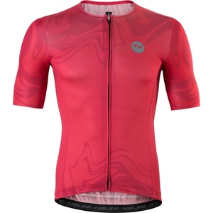 Nalini Мъжка фланелка с къс ръкав за колоездене Nalini Pure Silver Jersey Cycling jersey - Cherry - размер 3XL (056-4015-0217)