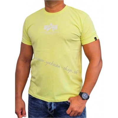 Alpha Industries Basic T ML Arctic Lime tričko pánske