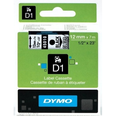Páska Dymo 12mm 45010, D1 čierna na priehľadnú