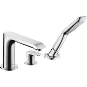 Hansgrohe Metris New - Смесител на ръба на ваната, монтаж на 3 отвора, хром 31190000 (31190000)