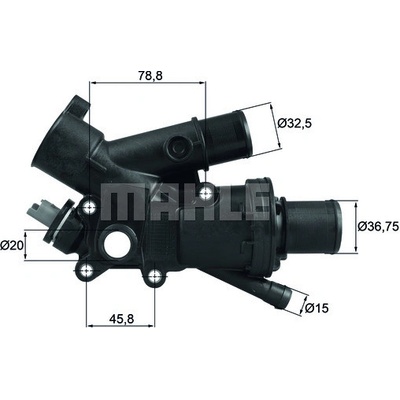 Termostat, chladivo MAHLE TH 43 83 (TH4383)