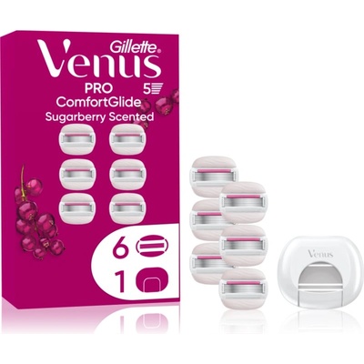 Gillette Venus PRO ComfortGlide Sugarberry Резервни остриета + защитен капак 6 бр