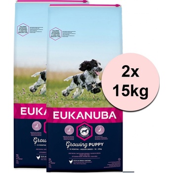 Eukanuba Puppy & Junior Medium Breed 2 x 15 kg