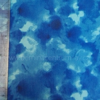 Stof 6200-711 modrá bavlněná látka patchwork